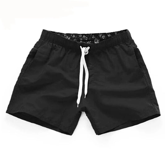 Men's Casual Drawstring Shorts with Elastic Waistband and Side Pockets