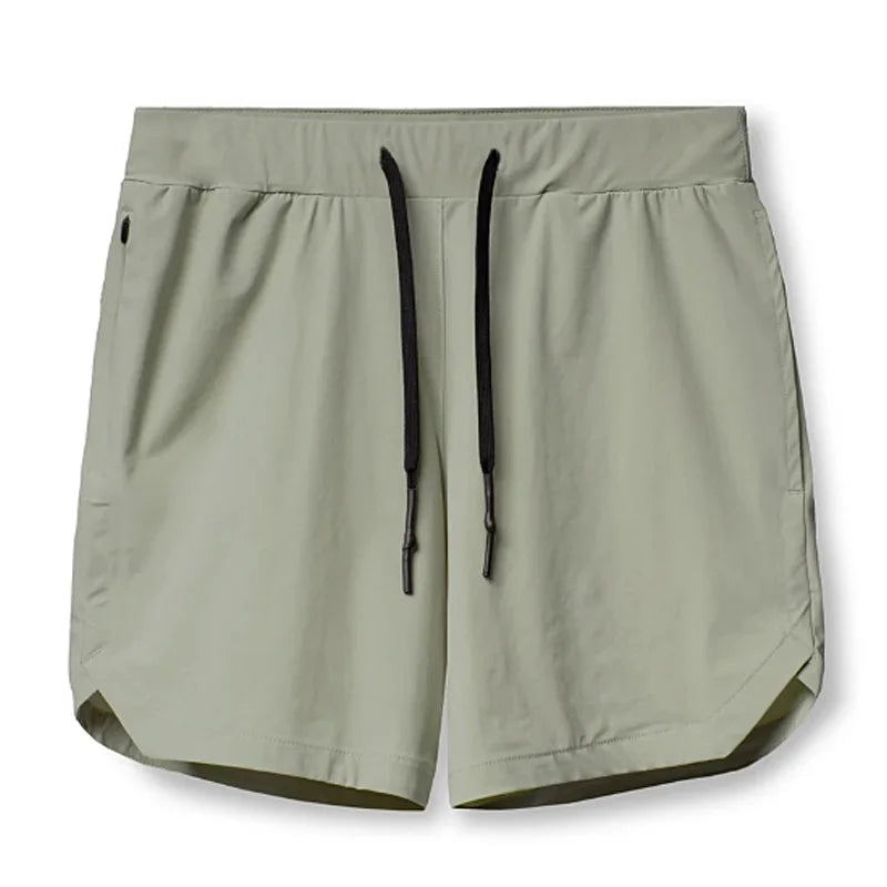 Men's Lightweight Performance Athletic Shorts with Elastic Waistband and Side Pockets