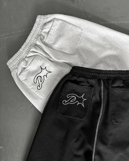 Men's Relaxed-Fit Sweatpants with Embroidered Logo and Adjustable Ankle Zippers