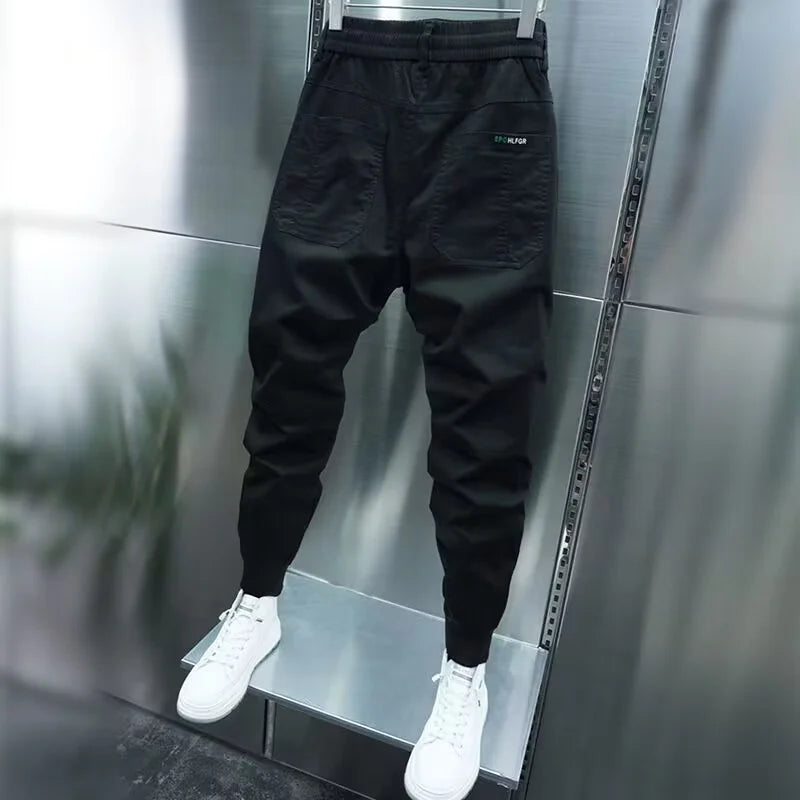 Men's Casual Slim Fit Jogger Pants with Elastic Waist and Drawstring Closure for Comfortable Daily Wear