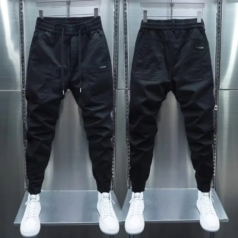 Men's Casual Slim Fit Jogger Pants with Elastic Waist and Drawstring Closure for Comfortable Daily Wear