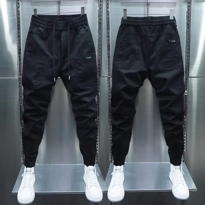 Men's Casual Slim Fit Jogger Pants with Elastic Waist and Drawstring Closure for Comfortable Daily Wear