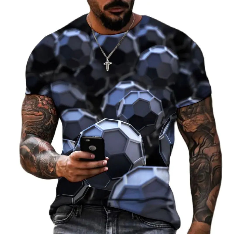 3D T Shirt For Men Fashion Hip Hop O-neck Short Sleeve Tops Abstract Harajuku Men's T-shirts Oversized Tees Shirt Man Clothing