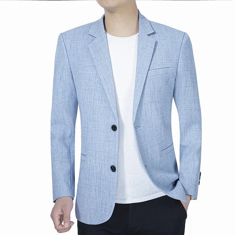 2024 New Men Suit Jacket Thin Blazers Spring Autumn Solid Business Casual Suit Jacket Men Clothing Blazer Hombre Coats