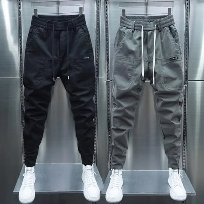 Men's Casual Slim Fit Jogger Pants with Elastic Waist and Drawstring Closure for Comfortable Daily Wear