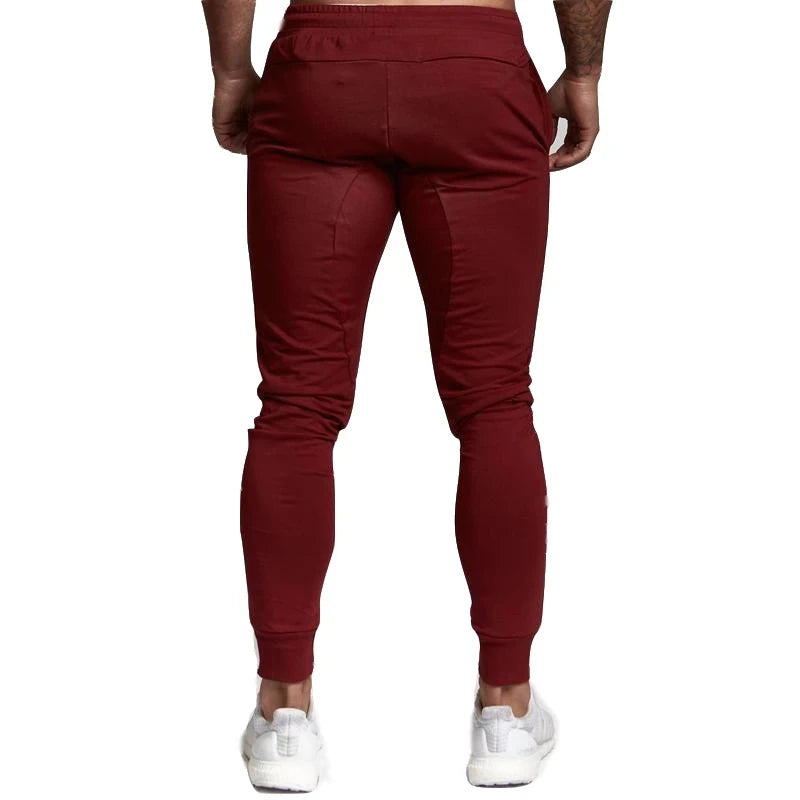 Slim Fit Jogger Pants with Contrast Side Stripes and Zipper Pockets for Men