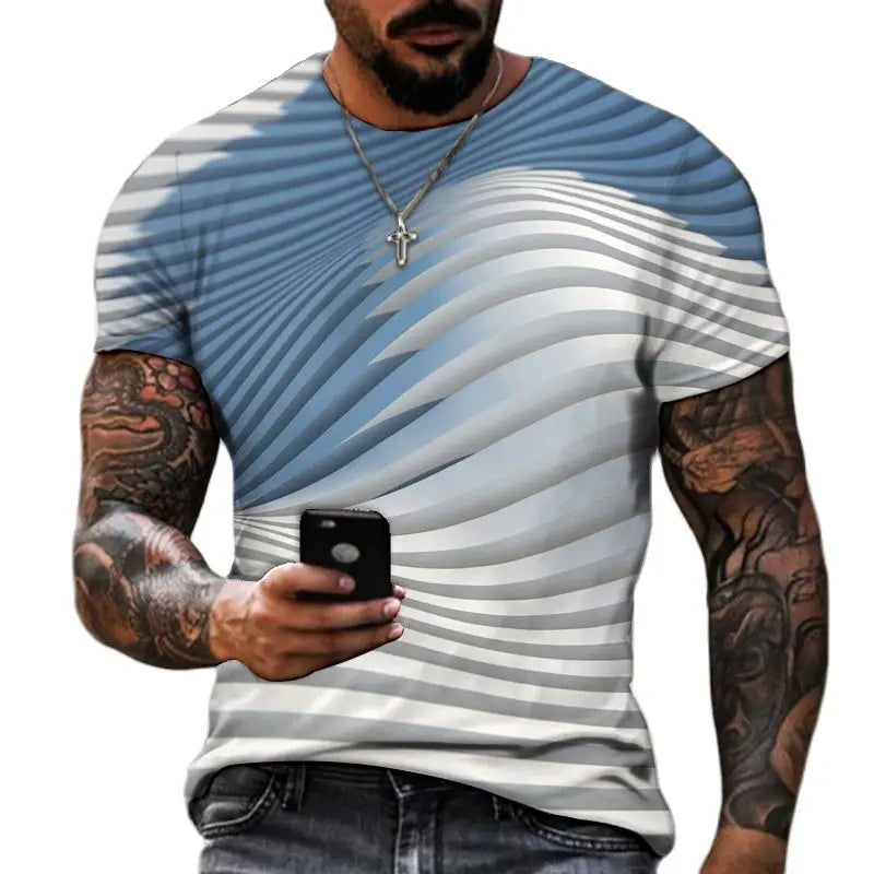 3D T Shirt For Men Fashion Hip Hop O-neck Short Sleeve Tops Abstract Harajuku Men's T-shirts Oversized Tees Shirt Man Clothing