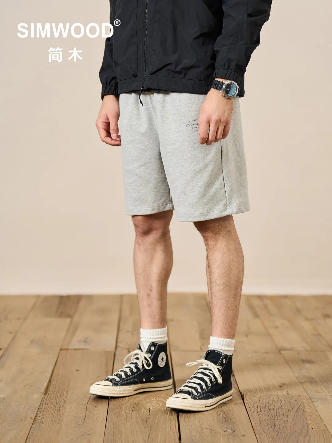 Loose Fit Casual Shorts with Elastic Waistband and Multiple Pockets