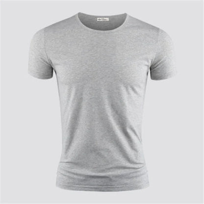 2024 Men's T Shirt Pure Color V Collar Short Sleeved Tops Tees Men T-Shirt Black Tights Man T-Shirts Fitness For Male Clothes