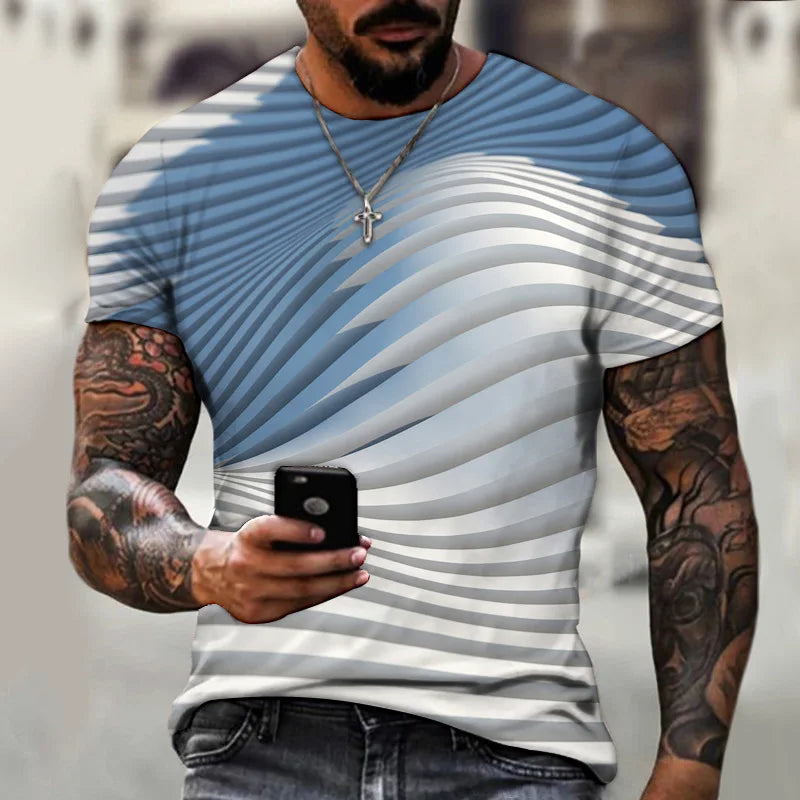 3D T Shirt For Men Fashion Hip Hop O-neck Short Sleeve Tops Abstract Harajuku Men's T-shirts Oversized Tees Shirt Man Clothing