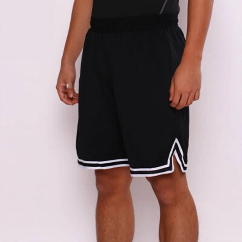 Men's Lightweight Basketball Shorts with Contrast Trim and Adjustable Drawstring Waist